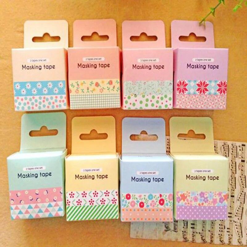 2 pcs bag New Kawaii Flower Lace Japanese Washi Tape Masking Tape for Home Decoration Scrapbooking