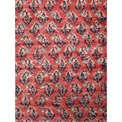 Handgeknoopt indo Mir tapijt rood roze Perzisch wol 131x211