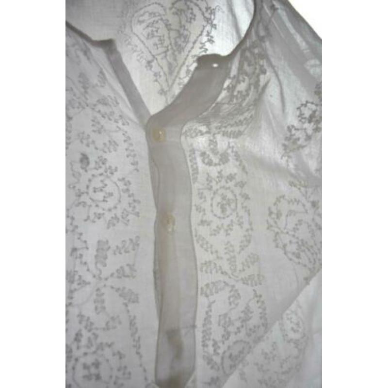 Vintage geborduurd brocante blouse