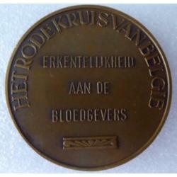 Belgische Rode kruis erkentelijkheid penning aan bloedgevers