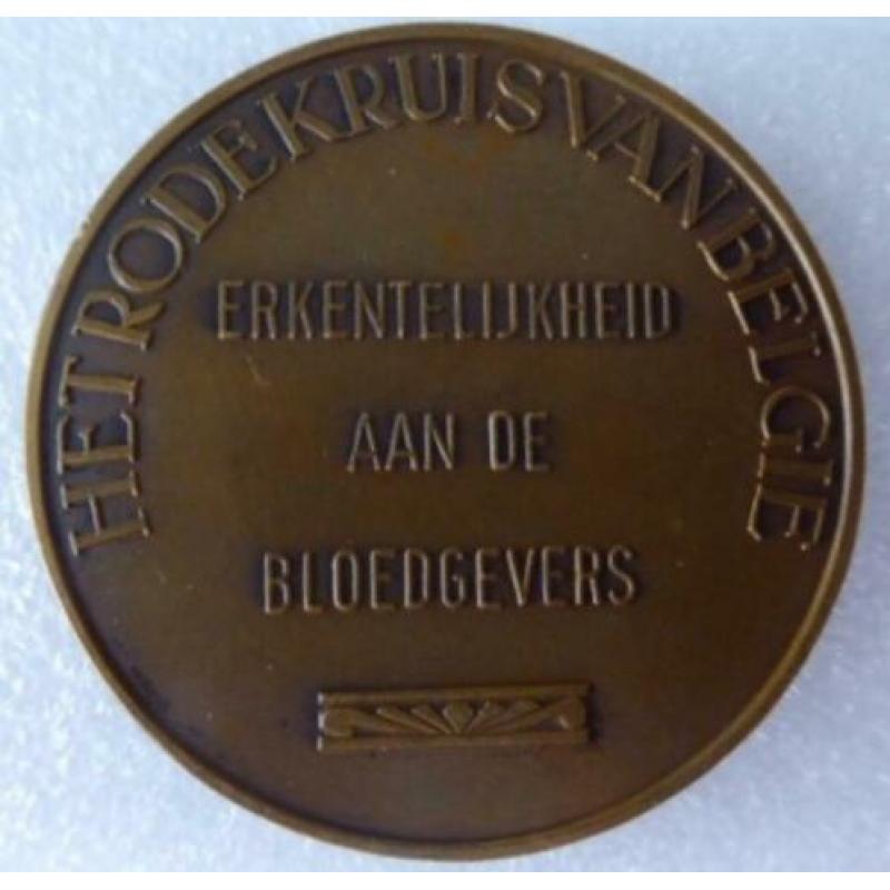 Belgische Rode kruis erkentelijkheid penning aan bloedgevers