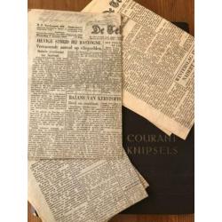 Boek met originele krantenknipsels W.O. II (1938 - 1945)