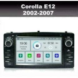 Toyota Corolla E12 radio navigatie android 9.0 wifi carkit