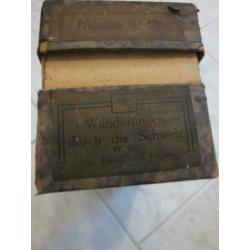 Wanderungen Schweiz, 29 glasdia's, in originele doos, 1880.