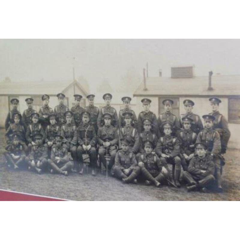 Originele groepsfoto foto wereld oorlog britsen soldaten ww1