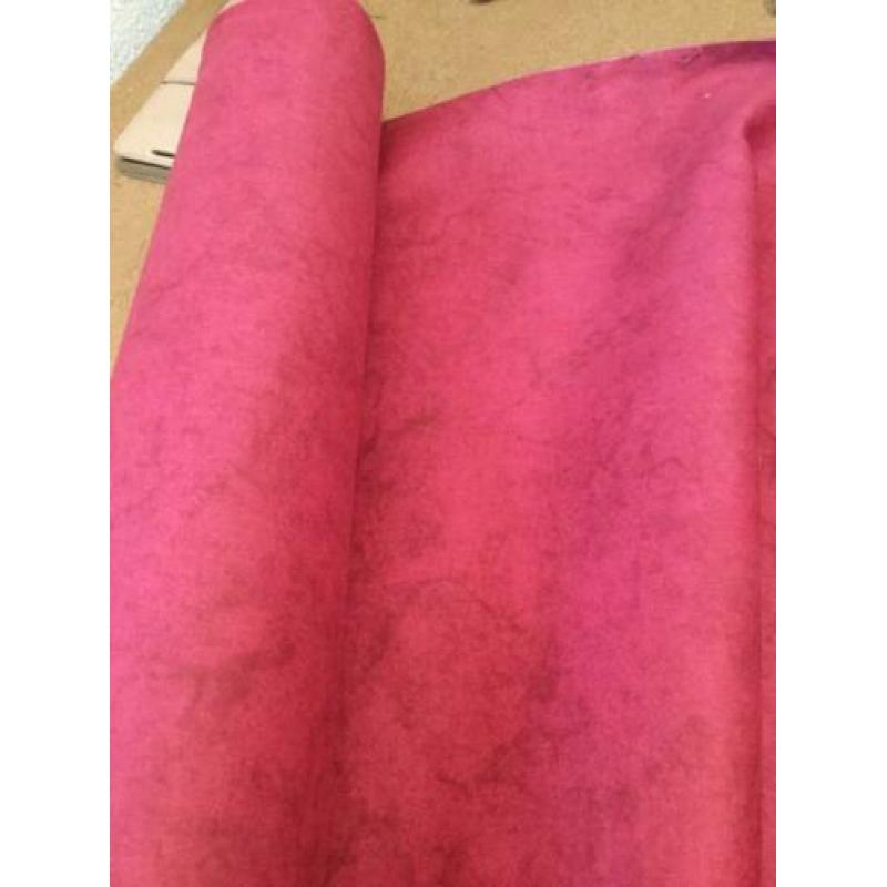 Stof katoen fuchsia roze nieuw van rol 1 meter 40 breed