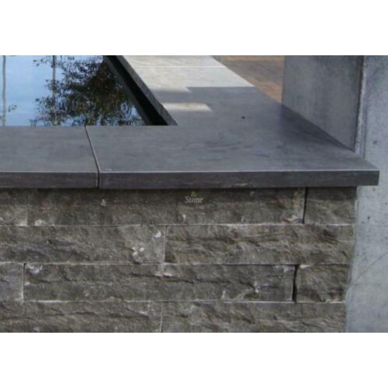vijver / muurblokken Chinees hardsteen 40x10x8 cm gekloven