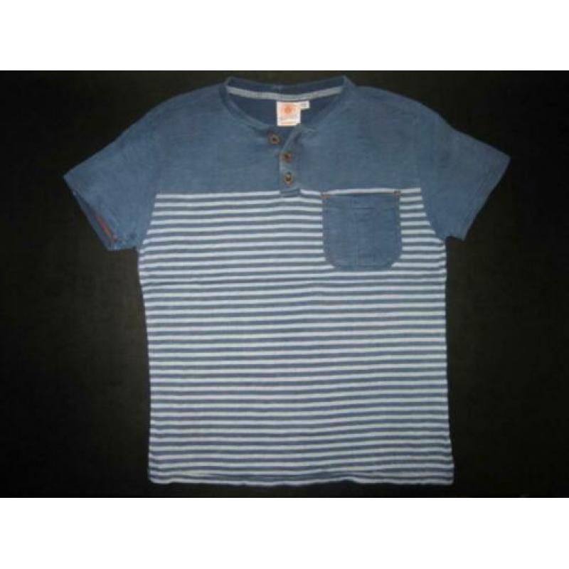 Super tof vintage blauw gestreept RAVAGIO shirt mt 140-146.