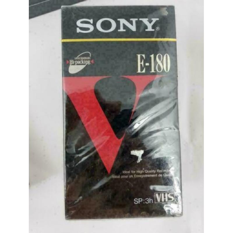 Lot van 9 nieuwe VHS videobanden Sony, TDK en Maxell