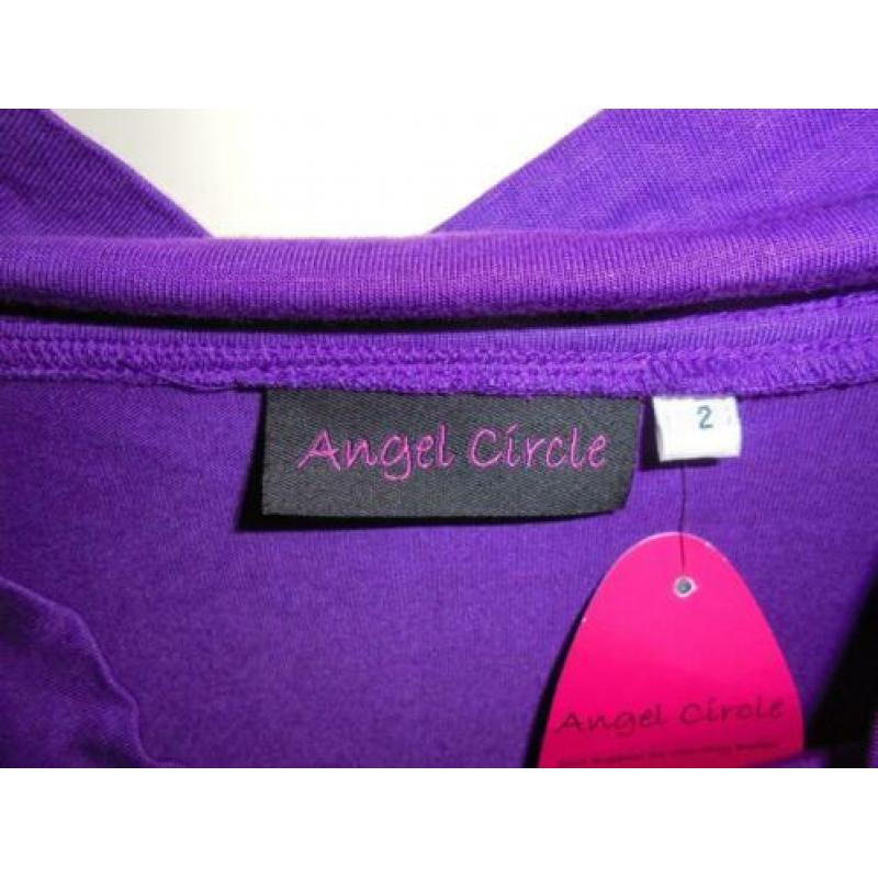ANGEL CIRCLE nieuw paars trui / shirt mt. 2X.