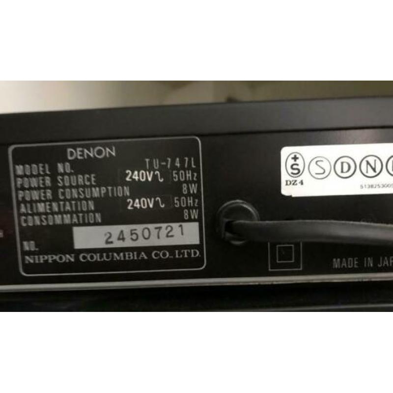 Denon stereo installatie: cassette deck en radio