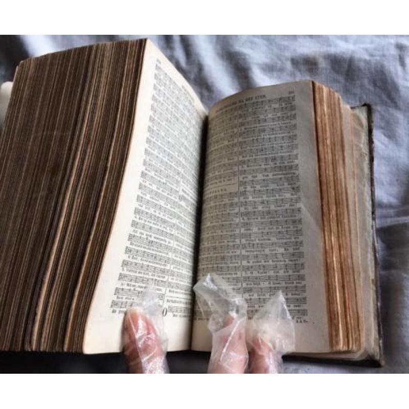 Antieke 19e eeuwse bijbel anno 1853 (Joh. Enschede, Haarlem)