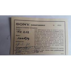 Bandrecorder Sony TC 252