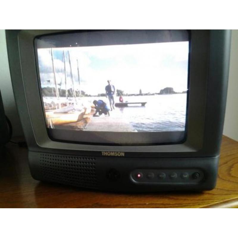 Vintage kleinbeeld kleuren tv (24 cm) , Thomson