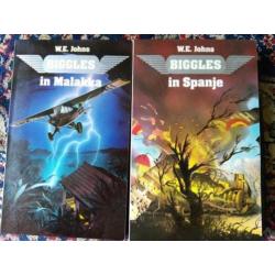 Biggles in Malakka en Biggles in Spanje. Boeken zijn als nie