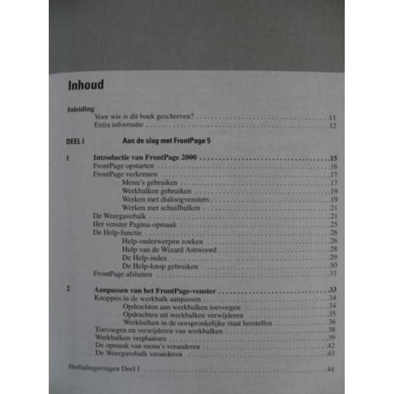 Frontpage 2000 NL Visuele leermethode boek Coletta Witherspo