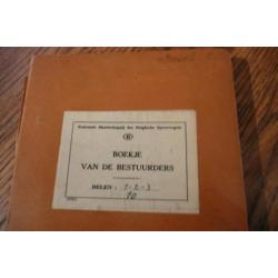 Drie oude boeken Belgische spoorwegen, treinmachinist