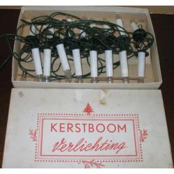Vintage Kerstverlichting - 16 witte kaarslampjes op klemveer