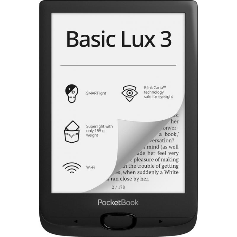PocketBook eReader - Basic Lux 3 (Zwart)