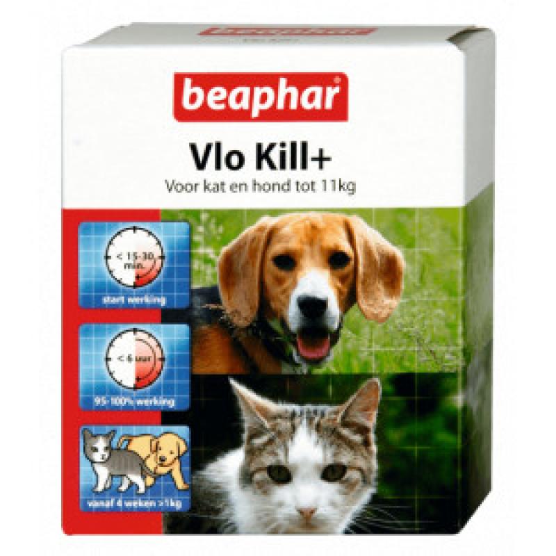 Beaphar Vlo Kill (tot 11 kg) kat en hond 6 Tabletten Beaphar nieuw