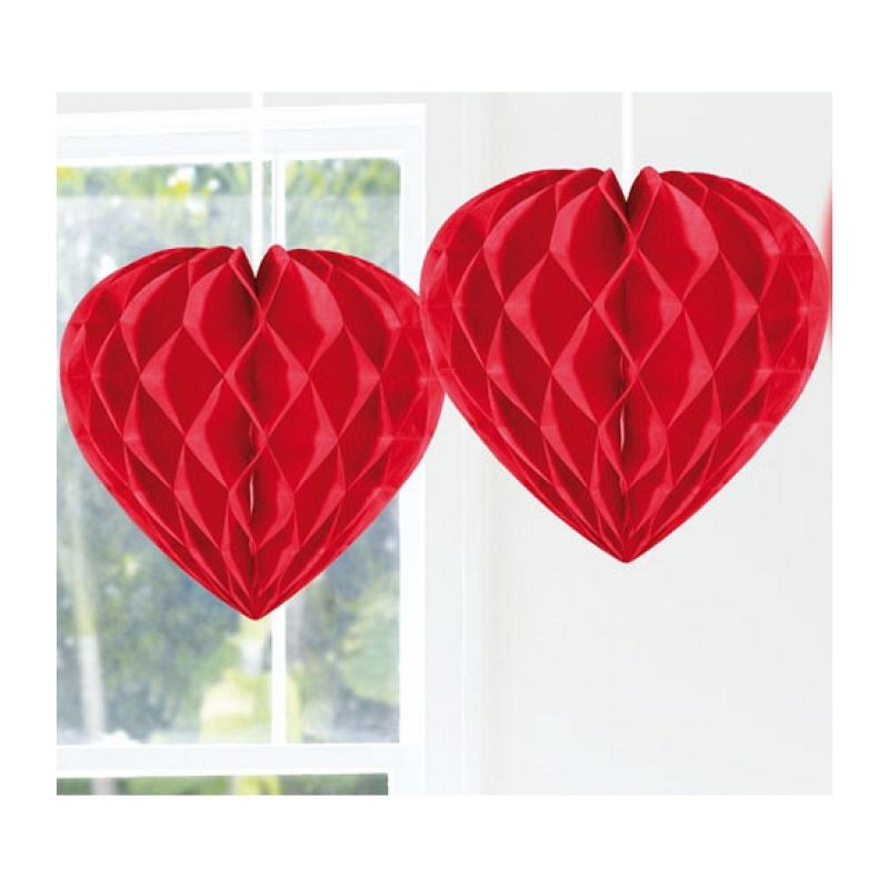 Valentijn feestartikelen Feestversiering decoratie hart rood 30 cm